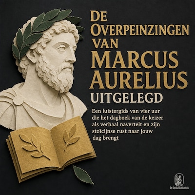 De Overpeinzingen Van Marcus Aurelius Uitgelegd – omslag van het luisterboek van De Denkersbibliotheek