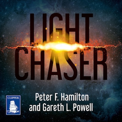 Light Chaser – omslag til lydbogen af Peter Hamilton, Gareth L. Powell