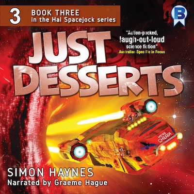 Just Desserts – omslag til lydbogen af Simon Haynes