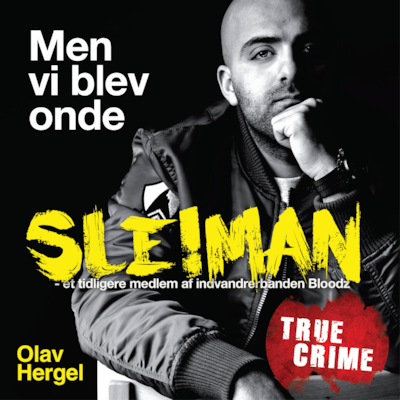 Men vi blev onde – omslag til lydbogen af Olav Hergel