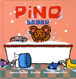 Pino badar – omslag till ljudboken av Agneta Norelid,Eva Pils