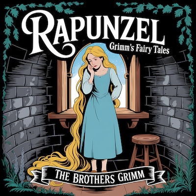 Rapunzel (Grimm's Fairy Tales) – omslag til lydbogen af Brothers Grimm