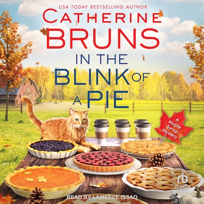 In the Blink of a Pie – omslag til lydbogen af Catherine Bruns