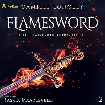 Flamesword – omslag til lydbogen af Camille Longley