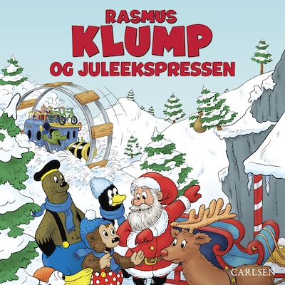 Rasmus Klump og juleekspressen – omslag til lydbogen af Kim Langer