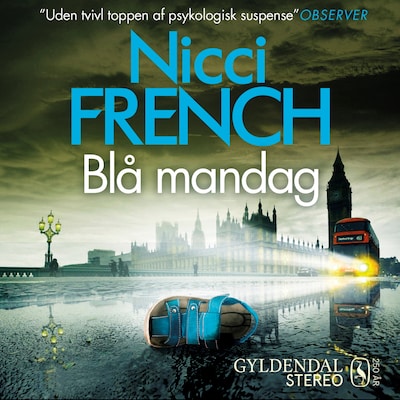 Blå mandag – omslag til lydbogen af Nicci French