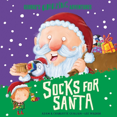 Socks for Santa – omslag til lydbogen af Adam Guillain, Charlotte Guillain