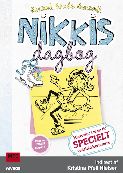 Nikkis dagbog 4: Historier fra en ik' specielt yndefuld isprinsesse – omslag til lydbogen af Rachel Renée Russell