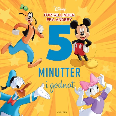 Fem minutter i godnat - Fortællinger fra Andeby – omslag til lydbogen af Disney
