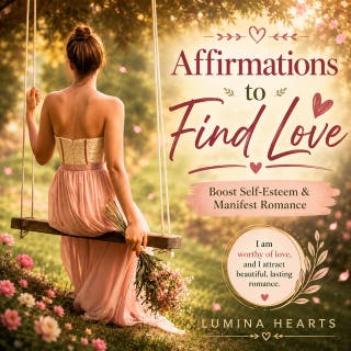 Affirmations to Find Love: Boost Self-Esteem & Manifest Romance – omslag till ljudboken av Lumina Hearts