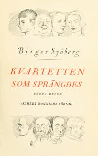 Kvartetten som sprängdes – omslag till ljudboken av Birger Sjöberg