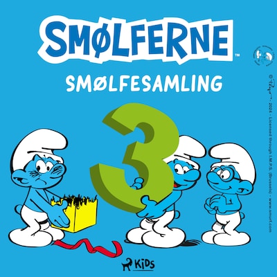 Smølferne - Smølfesamling 3 – omslag til lydbogen af Peyo