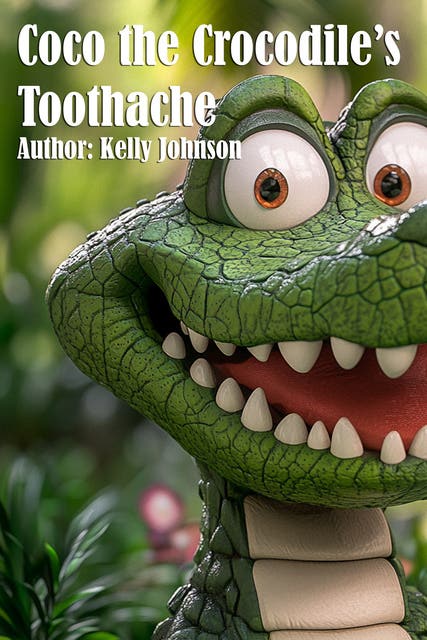 Coco the Crocodile's Toothache – omslag til lydbogen af Kelly Johnson
