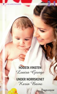 Högsta vinsten / Under norrskenet – omslag till ljudboken av Karin Baine,Louisa George