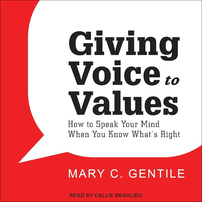 Giving Voice to Values – omslag til lydbogen af Mary C. Gentile