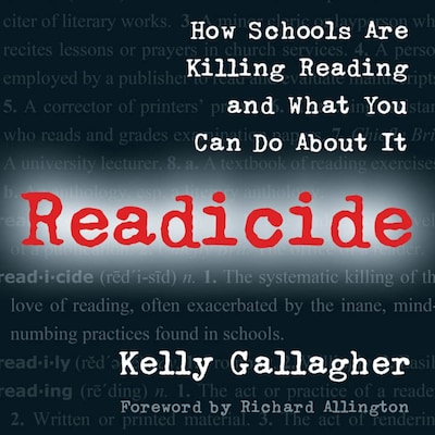 Readicide – omslag til lydbogen af Kelly Gallagher