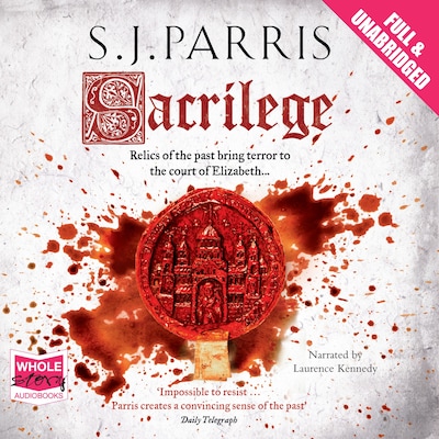 Sacrilege – omslag til lydbogen af S.J. Parris