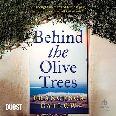 Behind The Olive Trees – omslag til lydbogen af Francesca Catlow