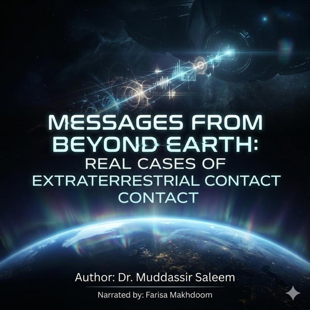 Messages from Beyond Earth: Real Cases of Extraterrestrial Contact: Documented Encounters, Alien Communication, and Unexplained Cosmic Mysteries – omslag til lydbogen af Dr Muddassir Saleem