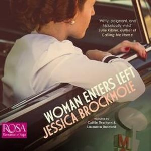 Woman Enters Left – okładka audiobooka, autor Jessica Brockmole