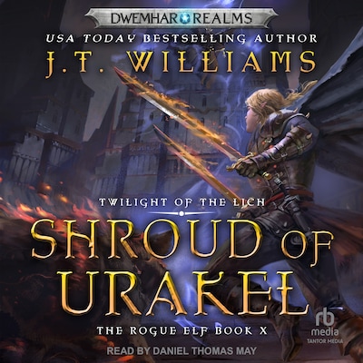 Shroud of Urakel – omslag til lydbogen af J.T. Williams