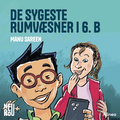 De sygeste rumvæsner i 6. B, Tariq og Ida 1, Neuro, Læseklub – omslag til lydbogen af Manu Sareen