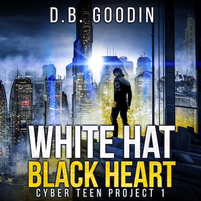 White Hat Black Heart – omslag til lydbogen af D. B.  Goodin