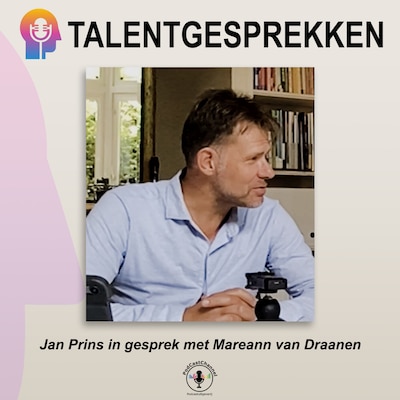 Jan Prins in gesprek met Mareann van Draanen – omslag van het luisterboek van Jan Prins