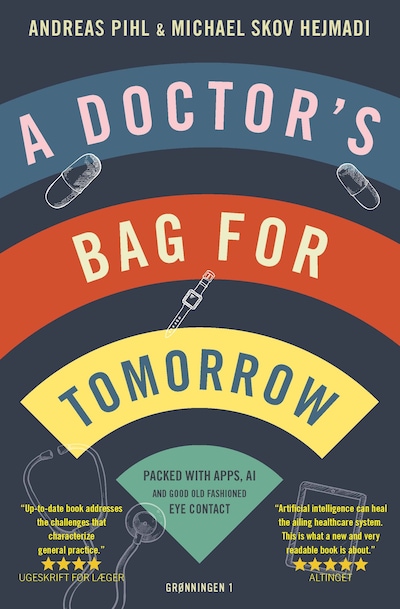 A doctor's bag for tomorrow – omslag til lydbogen af Michael Hejmadi, Andreas Pihl