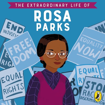 The Extraordinary Life of Rosa Parks – omslag til lydbogen af Sheila Kanani