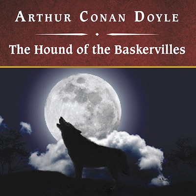 The Hound of the Baskervilles, with eBook – omslag til lydbogen af Arthur Conan Doyle