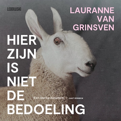 Hier zijn is niet de bedoeling – omslag van het luisterboek van Lauranne van Grinsven