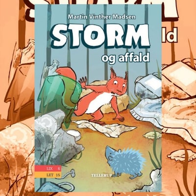 Storm #1: Storm og affald – omslag til lydbogen af Martin Vinther Madsen