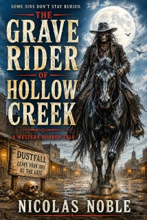 The Grave Rider of Hollow Creek: A Western Horror Tale – omslag till ljudboken av Nicolas Noble