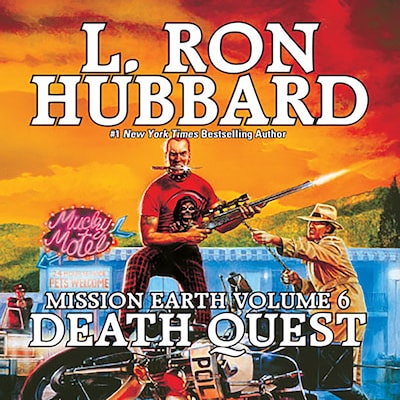 Mission Earth Volume 6: Death Quest – omslag til lydbogen af L. Ron Hubbard