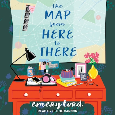 The Map from Here to There – omslag til lydbogen af Emery Lord