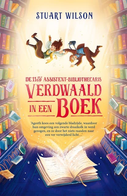 Verdwaald in een boek – omslag van het luisterboek van Stuart Wilson