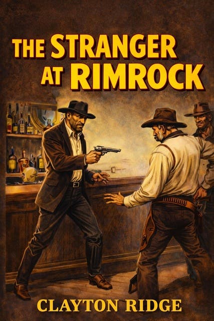 The Stranger at Rimrock: A Classic Western – omslag til lydbogen af Clayton Ridge