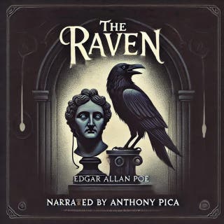 The Raven – omslag till ljudboken av Edgar Allen Poe