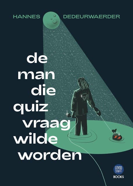 De man die quizvraag wilde worden – omslag van het luisterboek van Hannes Dedeurwaerder