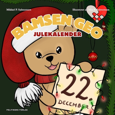 Bamsen Geos julekalender - Regnbuens overraskelse – omslag til lydbogen af Mikkel Palm Salmonsen, Marie Munk Jensen