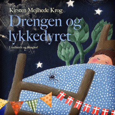 Drengen og lykkedyret – omslag til lydbogen af Kirsten Mejlhede