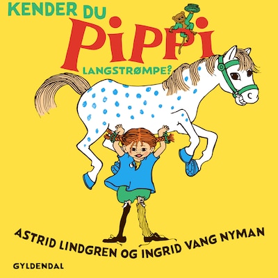 Kender du Pippi Langstrømpe? – omslag til lydbogen af Astrid Lindgren