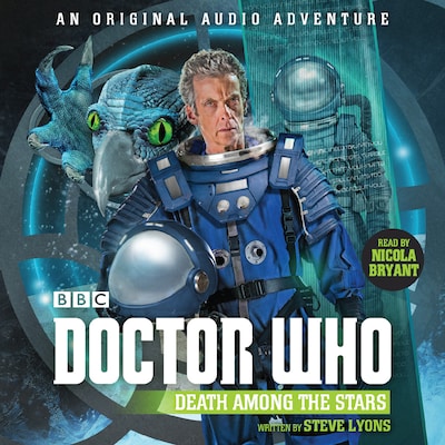 Doctor Who: Death Among the Stars – omslag til lydbogen af Steve Lyons