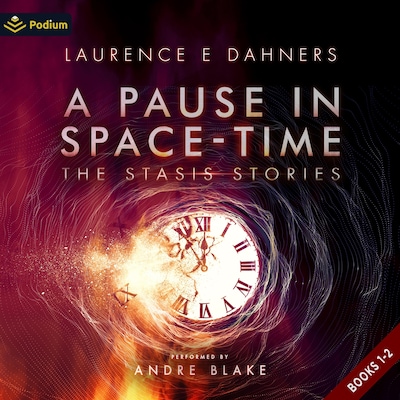 A Pause in Space-Time: Publisher's Pack – omslag til lydbogen af Laurence Dahners