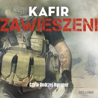 Zawieszeni – okładka audiobooka, autor Kafir, Łukasz Maziewski