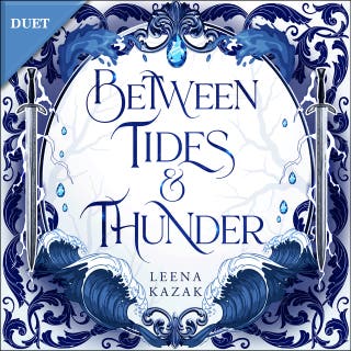 Between Tides & Thunder – omslag till ljudboken av Leena Kazak