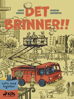 Det brinner!! – omslag till ljudboken av Aditi Ghosh,George Supreeth