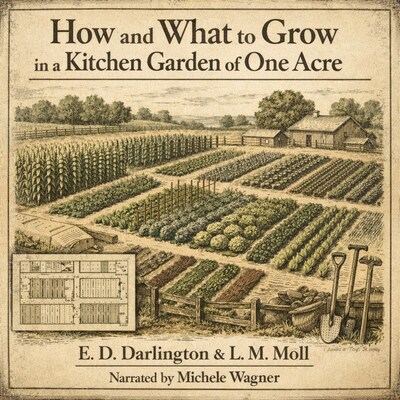 How and What to Grow in a Kitchen Garden of One Acre – omslag til lydbogen af E. D. Darlington, L. M. Moll