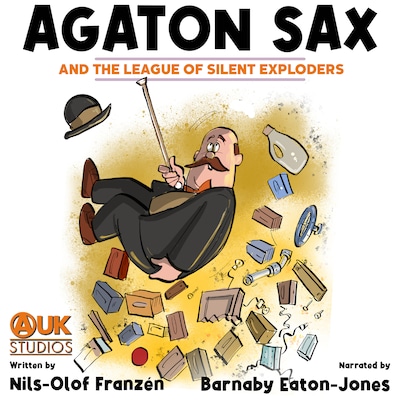 Agaton Sax and the League of Silent Exploders – omslag til lydbogen af Nils-Olof Franzén